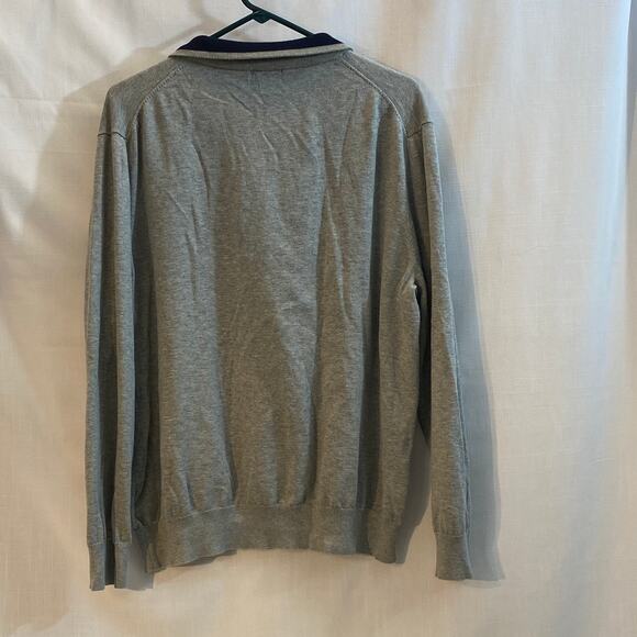 Brooks Brothers Mens Large Gray quarter zip sweater pullover supima cotton - Picture 14 of 14